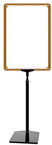 12 Plakatständer DIN A3 Rahmen rot, Ständer Kunststoff schwarz, Teleskopständer mit Fuß eckig und Stahleinlage, Kundenstopper höhenverstellbar bis 68 cm, Aufsteller