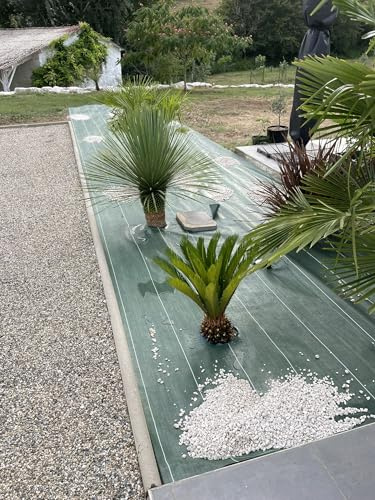 130g/m2 Toile Bache de paillage tissée Anti-Mauvaises Herbes Largeur 5,15m Longueur 25m / Grande Surface Couverte : 128m² !