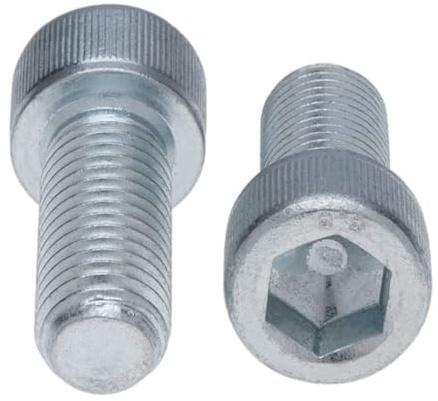 Zylinderkopfschrauben M6 Strenght Sleel Class 8.8 (Packung mit 25) Verzinkte Sechskantschrauben mit Innensechskant Gewindebefestigung Zylindrisch Schwerlast zertifiziert Standard DIN912 (6mm x 10mm)