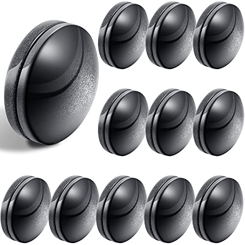 Jetec Magnetic Curtain Weights, Plastic Covered Heavy Duty No Sew Shower Curtain Magnets, Avoid Blowing Around, Work for Drapery, Tablecloth, Flag, Outdoor Liner(Black,12 Sets)
