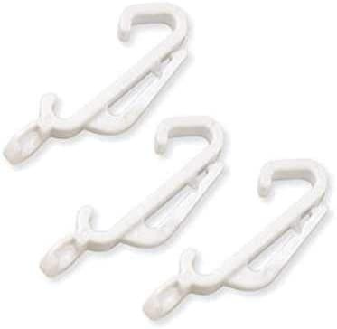 Plastic Sliding Curtain Track Hook Gliders In White (10 Pack)
