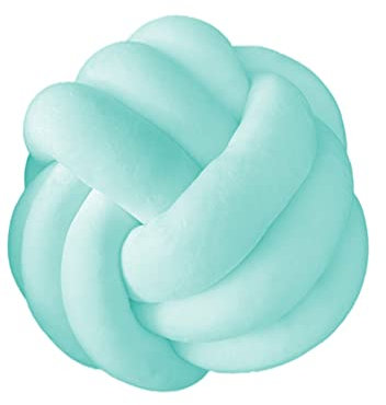 YZDKJ Kissen Wohnzimmer Sofa Dekoration Handgewebt Feste Farbe DREI-Strang Seil Runder Baby Geknotet Ball Kissen (Color : Mint Green)
