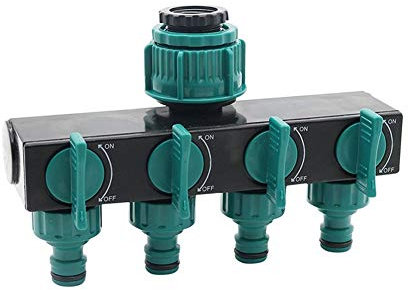 CLORURO DE POLIVINILO Grado de muebles de ajuste d 1/2 -3/4 -1 Manguera de riego divisores adaptador de 4 vías Manguera de agua conectores estándar europeo Rosca hembra Tap Conectores 1 Pc