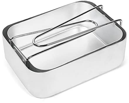 TSTSM Fiambrera de Aluminio de Dos Piezas Fiambrera de Aluminio para Exteriores Simple Fiambrera para Trabajadores Asa pasada de Moda Entrenamiento Militar Vajilla para Acampar