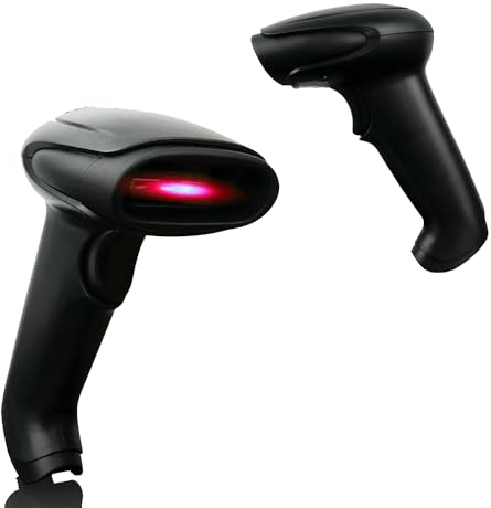 Drahtloser Barcode-Scanner, 1D-Code, Handheld, Barcode-Scanner, USB, Laser, Display-Code-Lesung, Präfix und Suffix, HDWR HD33C