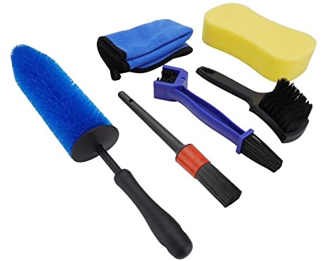 TURRA Motorrad-Reinigungs-Schrubb-Set, tragbares Kettenreinigungs-Set, Schrubber-Bürsten-Set, Bike-Wash-Reparaturwerkzeug, kompatibel mit Mountain Road