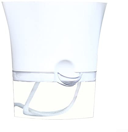Oniissy Fioriere autoirriganti, vaso in plastica da 20 cm, con corda di cotone e grande stoccaggio dell'acqua, per piante da casa, fiori, erbe, colore: bianco