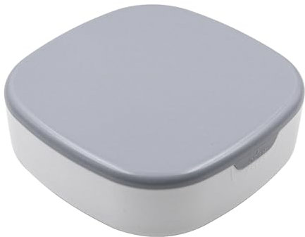 NUZAMAS Pequeño joyero de viaje, mini organizador de joyas con portal de espejo, joyero de viaje para anillos, pendientes, collares, almacenamiento gris y blanco