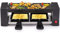 BAKAJI Griglia Raclette Gourmet Potenza 400W con Manico Termico Antiustioni, Piastra Grill Manici Cold Grip Rivestimento Antiaderente, 2 Persone, 2 Spatole per Fonduta Dimensioni 49,5 x 11 x 10 cm