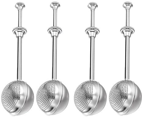 Tedious Mehlstreuer zum Backen | 2/4 Stück Puderzuckerstreuer | Zuckermehlsieb aus Edelstahl mit Griff | Wiederverwendbarer Streuer für Schokoladenpulver als Streulöffel für Backzubehör