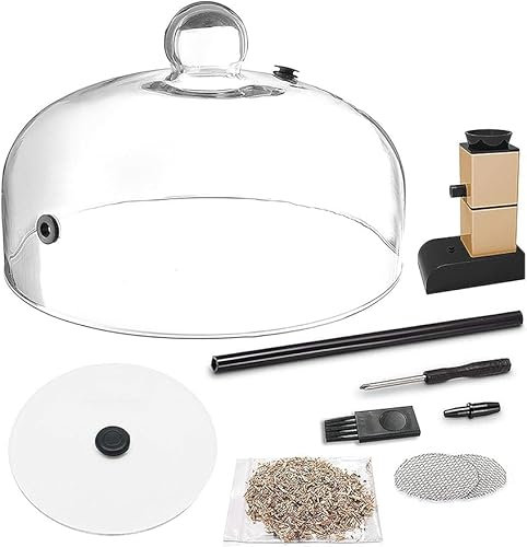 Fumoir, kit de fumage pour cocktail avec couvercle en dôme, diffuseur de fumée intérieur portable pour la cuisson des aliments, steak, saumon, fromage, BBQ