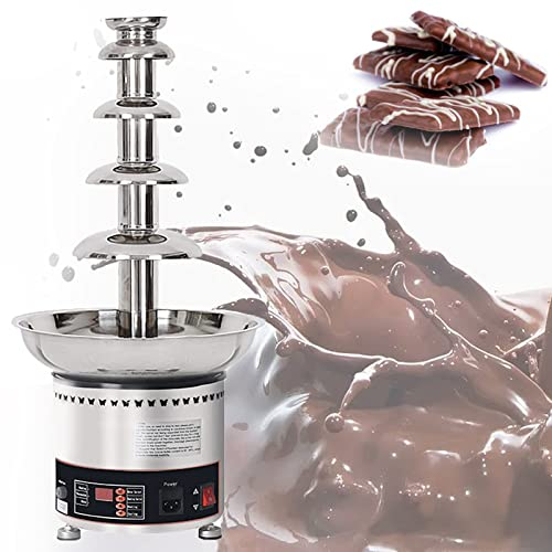 Fontana di Cioccolato Fontana di Cioccolato Commerciale Fontana di Cioccolato Macchina Fontana di Cioccolato in Acciaio Inossidabile Fonduta per Pasticceria, Hotel, casa, Ristorante, Banchetto, 5 li