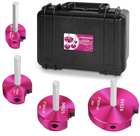 PVC Pipe Reamer Kit,PVC Fitting Saver Hub Socket Saver for Plumbing,Include 3/4, 1.5, 2, 3 Reamers,4-Piece Plastic Pipe Reamer Tool Kit for Sch.40 CPVC ABS Fittings,Fit Standard 1/2 Drills