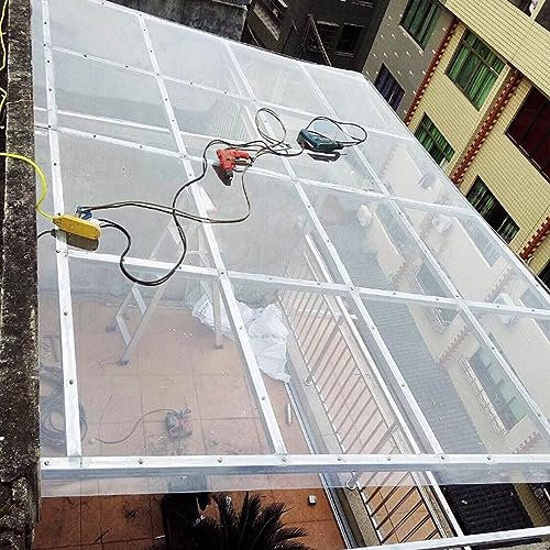 XINGWANGG Gewächshausplatten Transparente Polycarbonat Dachplatt,Acrylglas Platten,Frühbeet Ersatzplatten,für Außenbereich,Carports,Garten,Balcon Zaunschutzbrett,Regenschutz (1,56m x 3m)