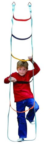 Échelle de corde pour ,Échelle de corde | Échelle de corde oscillante colorée avec boucles en acier inoxydable | Échelle d'escalade pour parcours d'obstacles, balançoire de corde d'entraînement