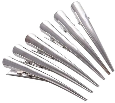 Krokodilklemmen, Haarspangen aus Alligatoren, Entenschnabel, Haarspange, Metall, rutschfest, Damen, Mädchen, Krokodil-Haarspangen, Silber