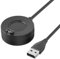 USB A Chargeur Compatible avec Garmin Fenix 7/7S/7X/6/6S/6X Pro/5/5S/5X/Vivoactive 3/4/4S/Forerunner 45/55/245/745/945/Venu 2/2S/2 Plus/Sq/Instinct, Station de Charge avec Câble de Données USB A- Noir