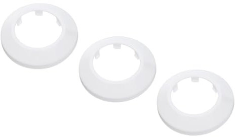 PATIKIL Cache Tuyau Radiateur, 3pcs Manchons de Tuyaux d'Eau en Plastique PP pour 1,97/50mm, Décoration Écussons Coffrage Rosace Tuyau Chauffage Plomberie Chaudière Poêle Mural, Blanc
