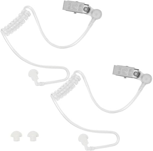 Tubo de Sonido del Auricular Transparente, Pinganillo Disfraz Oculto Pinganillo Walkie Talkie Accesorios para Acústico Aire Auricular Compatible con Motorola, Baofeng, Kenwood - 2 Piezas