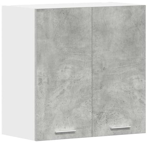 vidaXL Küchenwandschrank Betongrau 60x31x60 cm Holzwerkstoff, Wandschrank Küche, Wandschrank, Oberschrank, Küchenschrank, Hängeschrank