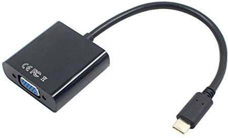 Asyduey USB-C USB 3.1 Type C pour Cable Adaptateur VGA Male a VGA Convertisseur de Transfert Video 1080p pour 12 Pouces