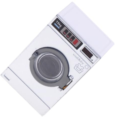 UPKOCH Miniature Washing Machine Model Tiny Toy Washer and Dryer for Boy Girl Realistic Dollhouse Furniture Interactive Drum Feature for Play and Decor