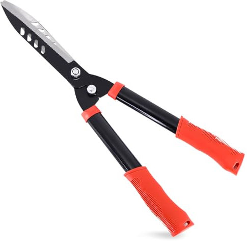 Tagliasiepi da 73 cm, tagliasiepi robusto e grande, con manico in PVC, tagliasiepi in acciaio al manganese, telescopico per modellare e tagliare siepi