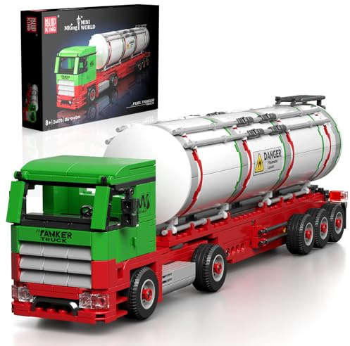 Mould King 24075 Klemmbausteine Tanker LKW Spielzeug Bausteine LKW Modellbausatz Truck Baustaz MOC Sammelmodell Geschenke für Jugendliche und Erwachsene (556 Teile)