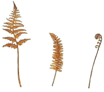 GAOINTELL Rusty Stake Fern Leaves Statue Tree With Realistic Rusted Leaves For Home And Garden Parterre Enhancement