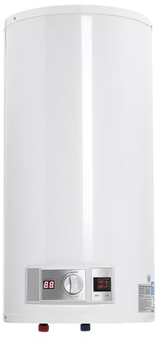 Elektrischer Warmwasserbereiter 50L, 2000W Boiler mit LED-Anzeige & Dusche, Wandmontage, Temperaturregelung 25–75℃, Anti-Trockenlauf, für Bad/Küche/Wohnmobil