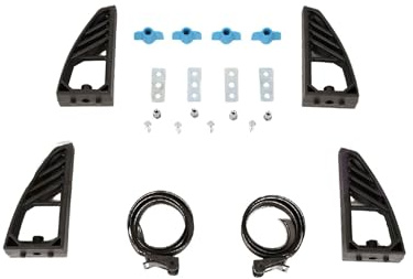 Axenture Adjustable Load Stops Mount for Roof Rack Cross Bars (4-Pack with 4 Straps) Roof Rack Accessories, Load Stoppers for Ladder, Canoe, Wood, Ski, Snowboard, Kayak- Fits T-Track Roof Racks Black | 4-Pack with 4 Straps, Roof Rack Accessories, For Ladder, Canoe, Wood, Ski, Snowboard, Kayak, Fits T-Track Roof Bars