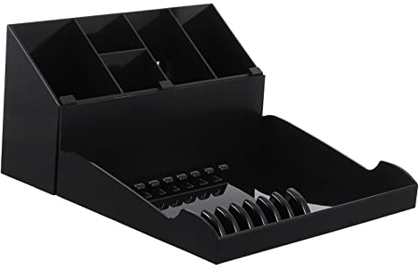 ELAYARD 1 Set Haircut Organizer Professional Salon Shear Holder Rack with Tray for Hairdressing Tools Compact and Sturdy Haircut Storage Box for Scissors and Combs