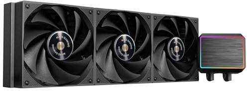 Mars Gaming ML-PROII360 Flüssigkeitskühlung AIO 600W TDP, Pumpe 4. Gen Opti-Chamber Kupferbasis und Mikrorohre, 3x 120mm FDB Lüfter, gebürsteter Aluminiumblock mit linearem FRGB, Schwarz