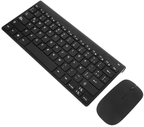 TOYZFRIENDY Wireless Keyboard and Mouse Combo Resin Construction Minimalist Design Cordless Computer Accessory for Home and Office Use