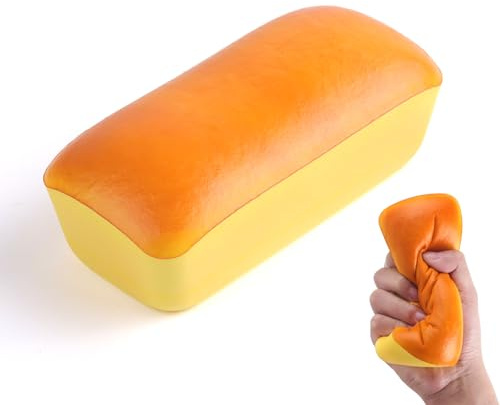 Anboor 15,5 cm långformiga Butter Bread Jumbo, långsamt stigaende doftande stressavlastningsleksak, falsk mat, söt, kläm- och tryckleksak