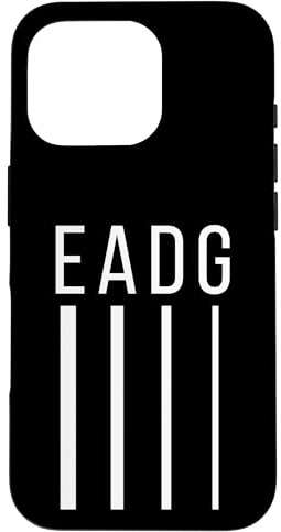 EADG Guitare Basse 4 Cordes Blanc Coque pour iPhone 16 Pro