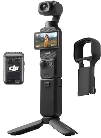 DJI Osmo Pocket 3 Kreativ Combo Bundle, caméra de vlog 4K avec capteur CMOS 1 Pouce et vidéo 4K/120 IPS, Petite caméra vidéo pour Le vlogging, Les Selfies et Les Voyages (étui de Protection)