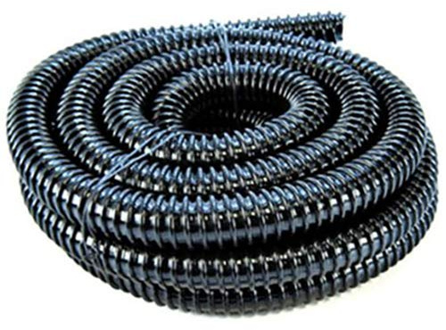Yamitsu Black Corrugated Flexible Hose Fish Garden Pond Filter Pump Marine Flexi Pipe 5m and 38mm Diameter
