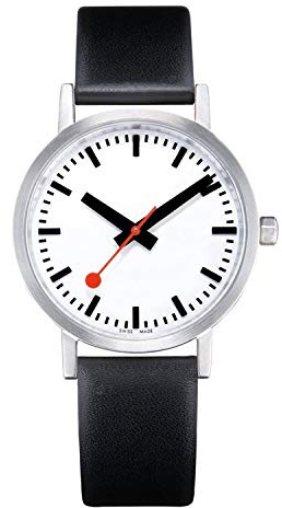 Mondaine Classic Herren Uhr analog Quarzwerk mit Leder Armband A660.30360.16OM