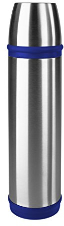 Emsa 502473 Isolierflasche (Mobil genießen, 700 ml, Schraubverschluss, Captain) blau