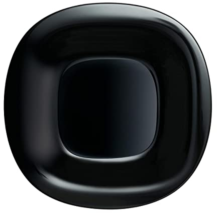 Luminarc Carine Negro Plato Llano Vidrio 26cm Sodo Apto Microondas Apto Frigorífico Reciclable