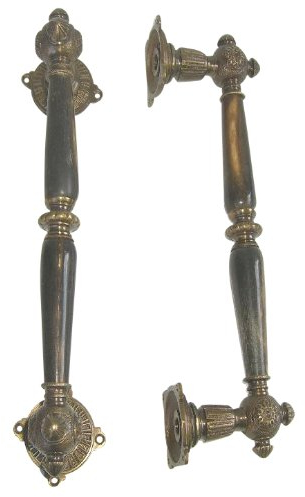 Gründerzeit Jugendstil Stossgriff Messing antik #27-A