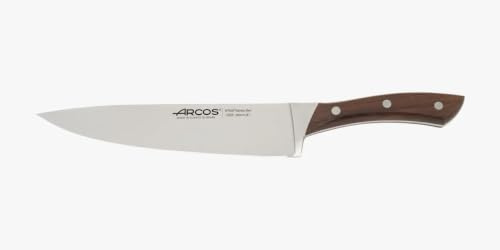 Arcos Natura Cuchillo Chef Acero Inoxidable Nitrum 200 mm | Multipropósito. Mango de POM y madera palisandro. Serie Natura.