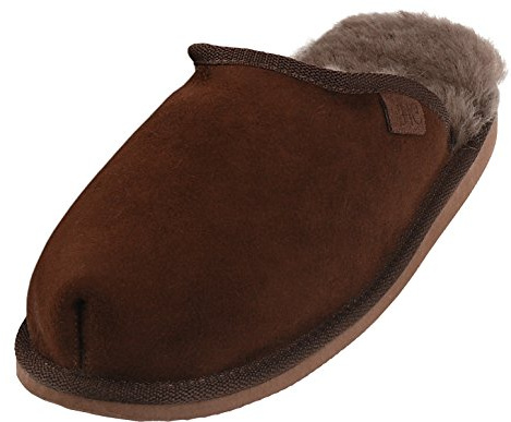 Harrys-Collection Extra Dicke Lammfell Pantoffeln für Herren