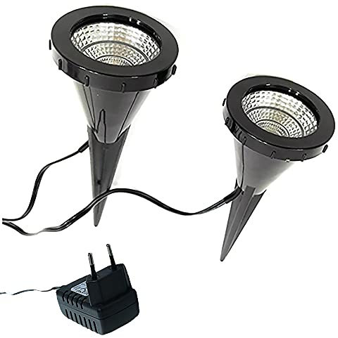 Dapo® 2x LED-Pflanzen-Strahler JASMIN Handschalter LED-Spot-Blumen-Zimmerpflanzen-Blumenkübel-Blumentopf-Spotlight Dekorations-Stimmungs-indirekter-Spot