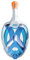 Seac Magica, Maschera Snorkeling Full Face Integrale Anti Appannamento con Morbido Facciale in 4 Taglie, Valvola di Spurgo e Snorkel Dry Top, bianco/blu, S/M