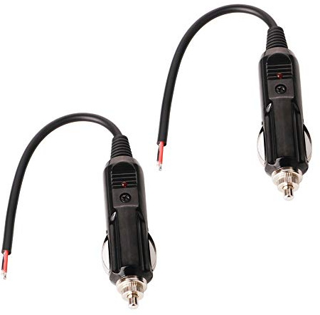 2Stk Zigarettenanzünder Stecker, 12V Autostecker | KFZ-Zigarettenanzünder Stromversorgung Kordel, Für tragbare DVD-Player, Auto, LKW, Bus-Kamera, Auto DVR