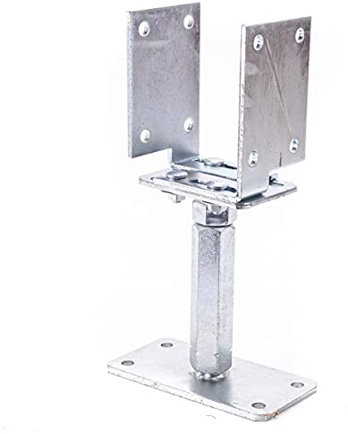 2 x Pfostenträger U-Form verstellbar Stahl verzinkt 80–175 mm Aufnahme 160–220 mm Höhe Pfostenanker zum Aufdübeln für Holzpfosten Zaun Carport