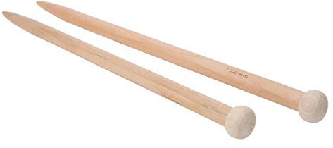 1 paio di ferri da maglia lunghi principianti ferri da maglia in legno a punta singola strumento per tessitura a mano per coperta maglione sciarpa 15 mm 20 mm 25 mm(15mm)