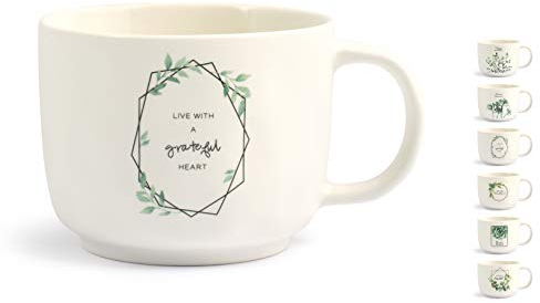 H&H Botanic Set 6 Jumbo, New Bone China, cc350, Decori Assortiti